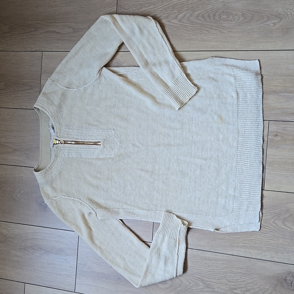 Tory Burch Cream Crew Neck Sweater